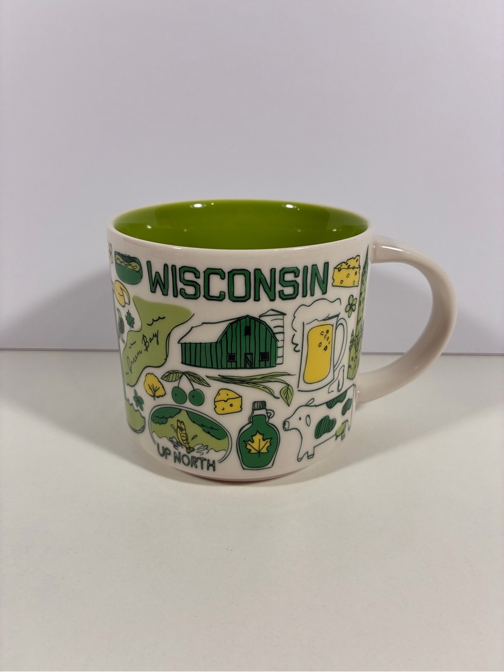Starbucks Wisconsin Been There Series Globe Collection 14oz Coffee Tea Mug MINT